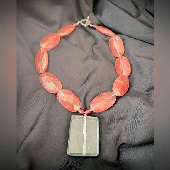 Jewelry - Rose Quartz and Glass Necklace